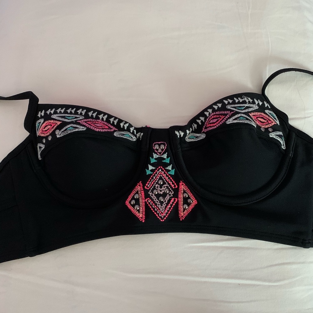 black bikini top